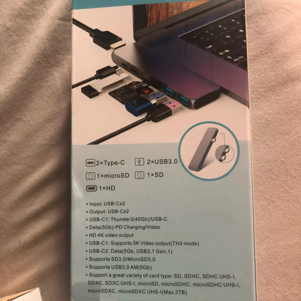 7 in 1 duo plug in thundbolt adapter Mac book and PC USA local busines